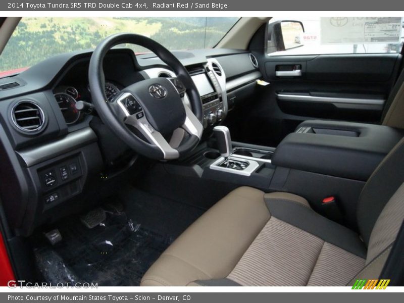Radiant Red / Sand Beige 2014 Toyota Tundra SR5 TRD Double Cab 4x4