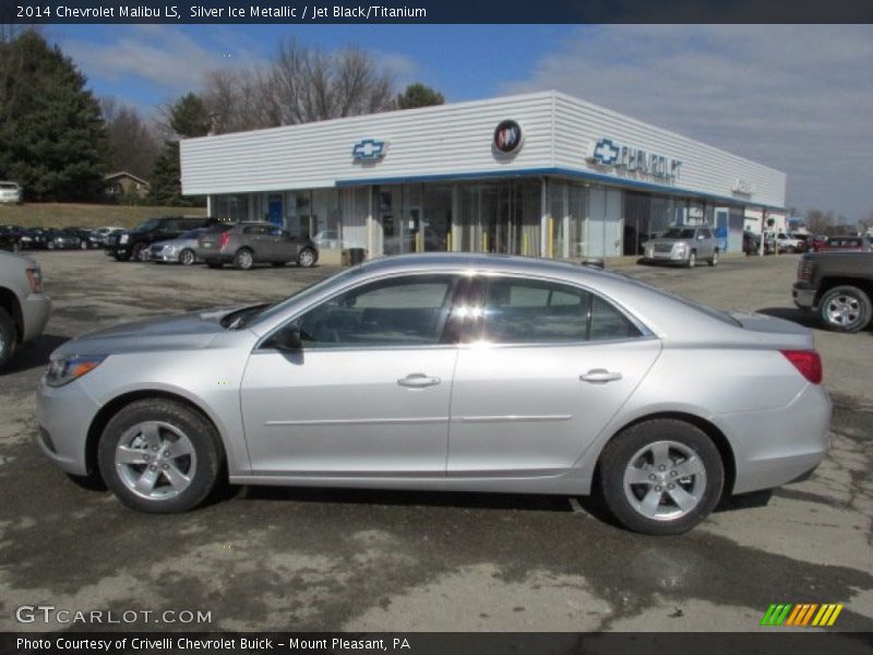 Silver Ice Metallic / Jet Black/Titanium 2014 Chevrolet Malibu LS