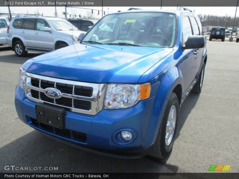 Blue Flame Metallic / Stone 2012 Ford Escape XLT