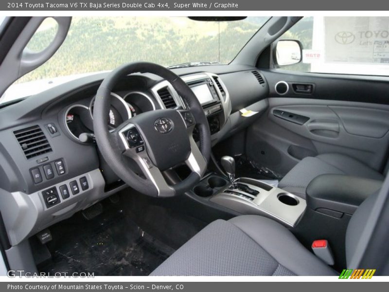 Super White / Graphite 2014 Toyota Tacoma V6 TX Baja Series Double Cab 4x4