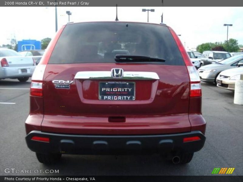 Tango Red Pearl / Gray 2008 Honda CR-V EX