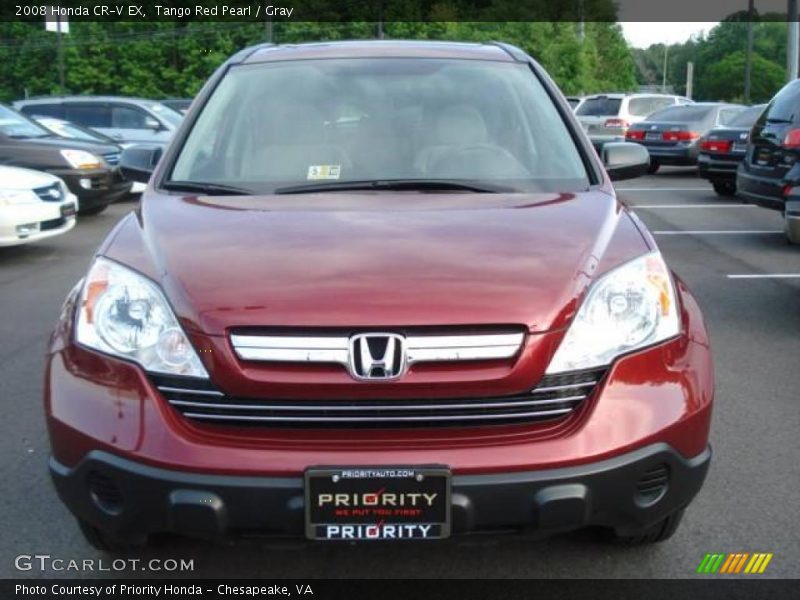 Tango Red Pearl / Gray 2008 Honda CR-V EX