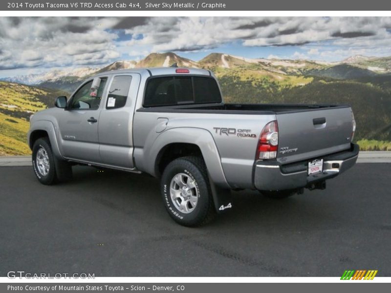 Silver Sky Metallic / Graphite 2014 Toyota Tacoma V6 TRD Access Cab 4x4