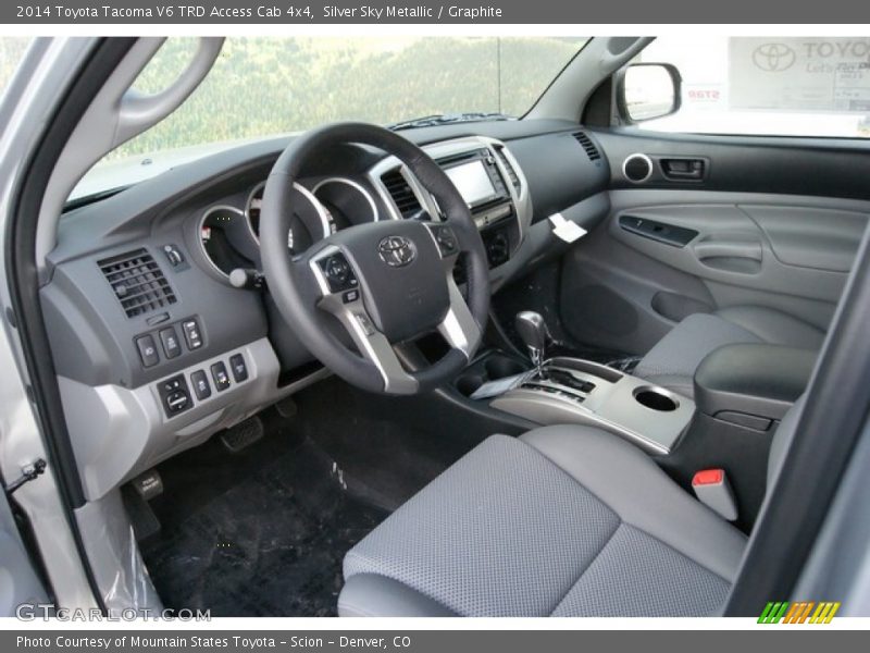 Silver Sky Metallic / Graphite 2014 Toyota Tacoma V6 TRD Access Cab 4x4