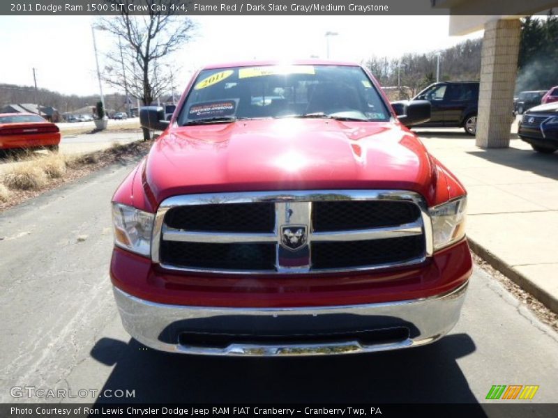 Flame Red / Dark Slate Gray/Medium Graystone 2011 Dodge Ram 1500 SLT Crew Cab 4x4