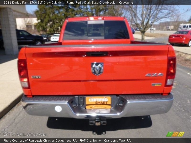Flame Red / Dark Slate Gray/Medium Graystone 2011 Dodge Ram 1500 SLT Crew Cab 4x4