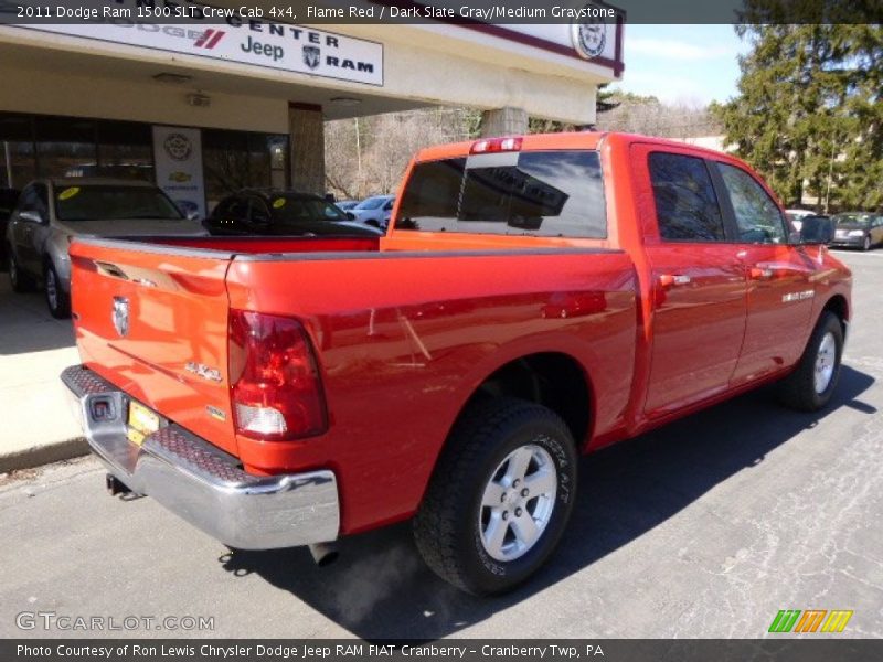 Flame Red / Dark Slate Gray/Medium Graystone 2011 Dodge Ram 1500 SLT Crew Cab 4x4