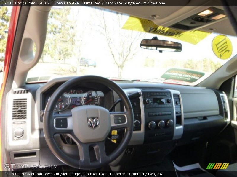 Flame Red / Dark Slate Gray/Medium Graystone 2011 Dodge Ram 1500 SLT Crew Cab 4x4