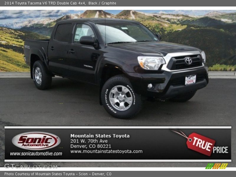 Black / Graphite 2014 Toyota Tacoma V6 TRD Double Cab 4x4