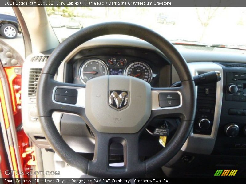 Flame Red / Dark Slate Gray/Medium Graystone 2011 Dodge Ram 1500 SLT Crew Cab 4x4