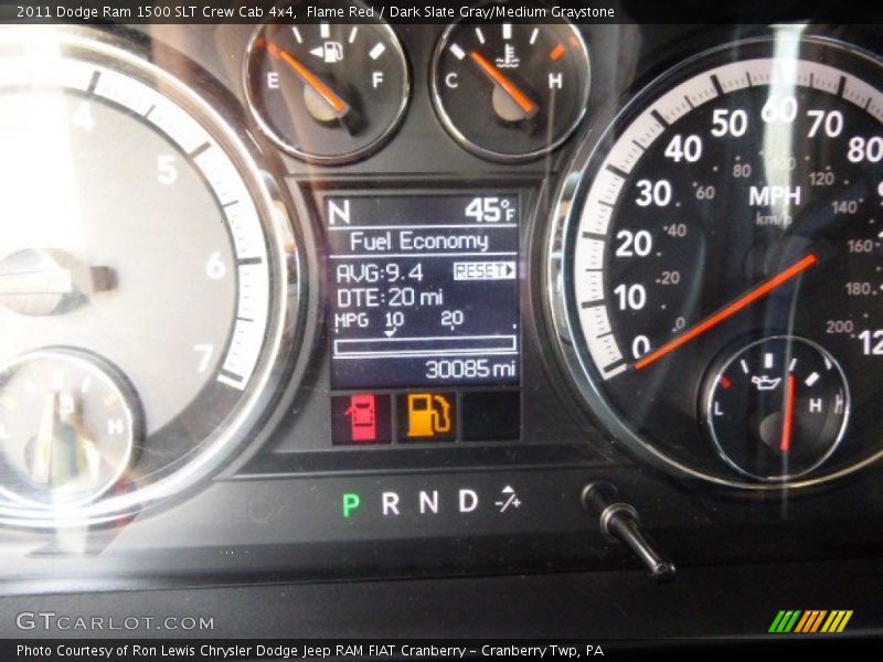 Flame Red / Dark Slate Gray/Medium Graystone 2011 Dodge Ram 1500 SLT Crew Cab 4x4