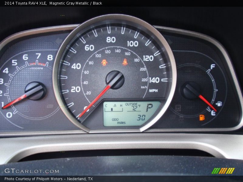 Magnetic Gray Metallic / Black 2014 Toyota RAV4 XLE