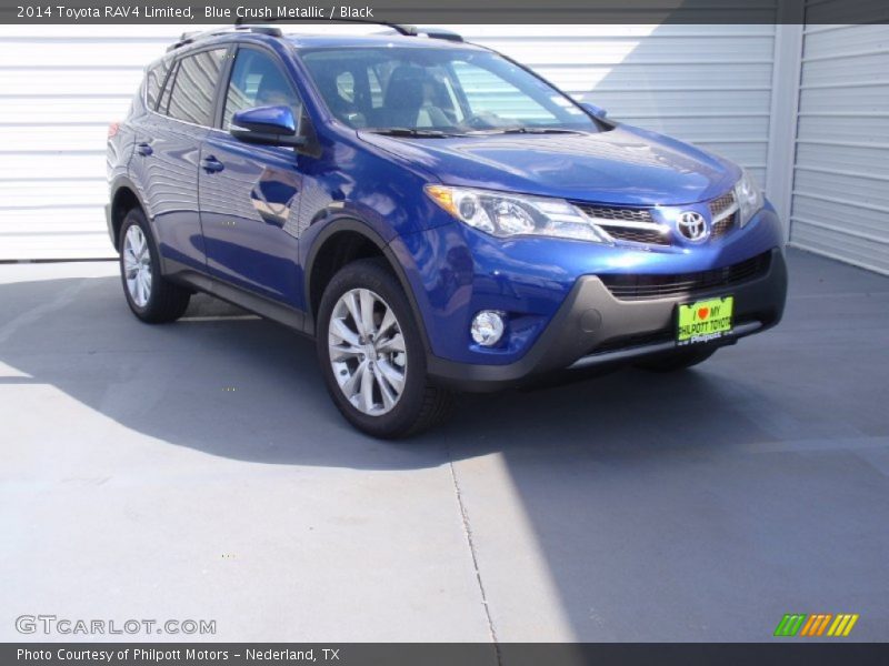 Blue Crush Metallic / Black 2014 Toyota RAV4 Limited