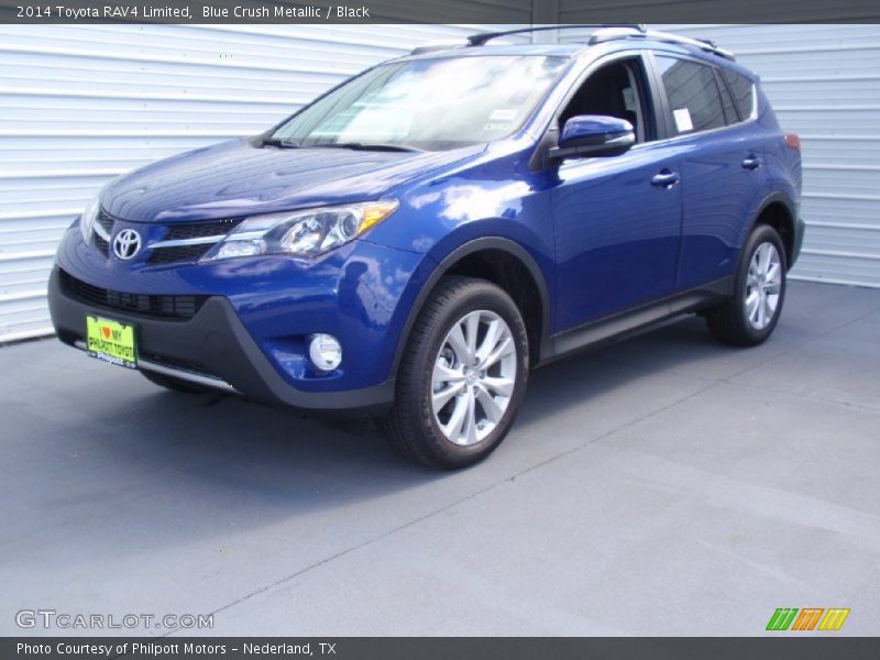 Blue Crush Metallic / Black 2014 Toyota RAV4 Limited