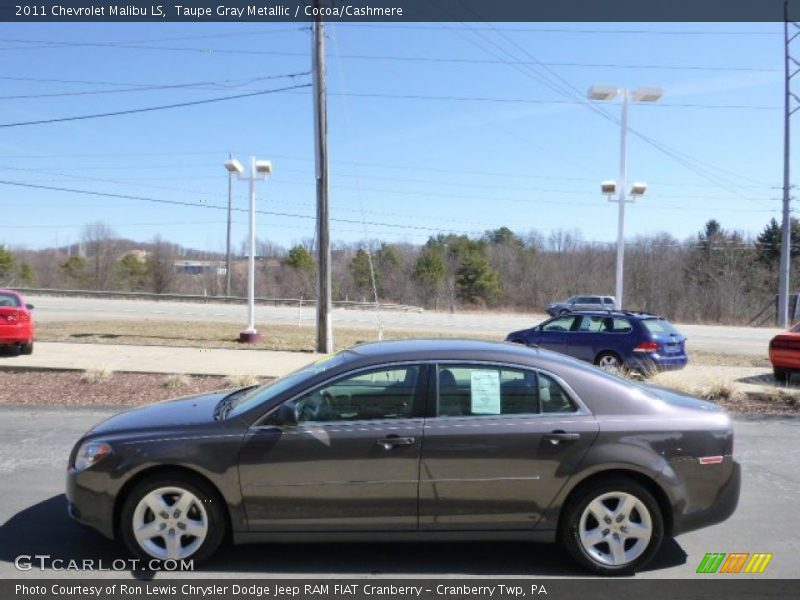Taupe Gray Metallic / Cocoa/Cashmere 2011 Chevrolet Malibu LS