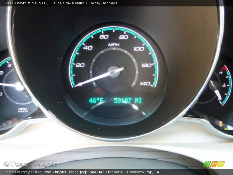 Taupe Gray Metallic / Cocoa/Cashmere 2011 Chevrolet Malibu LS