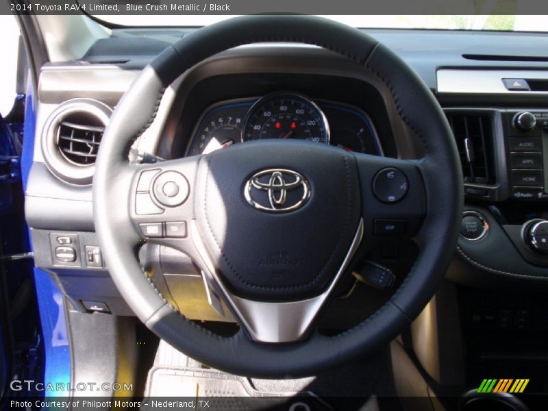 Blue Crush Metallic / Black 2014 Toyota RAV4 Limited