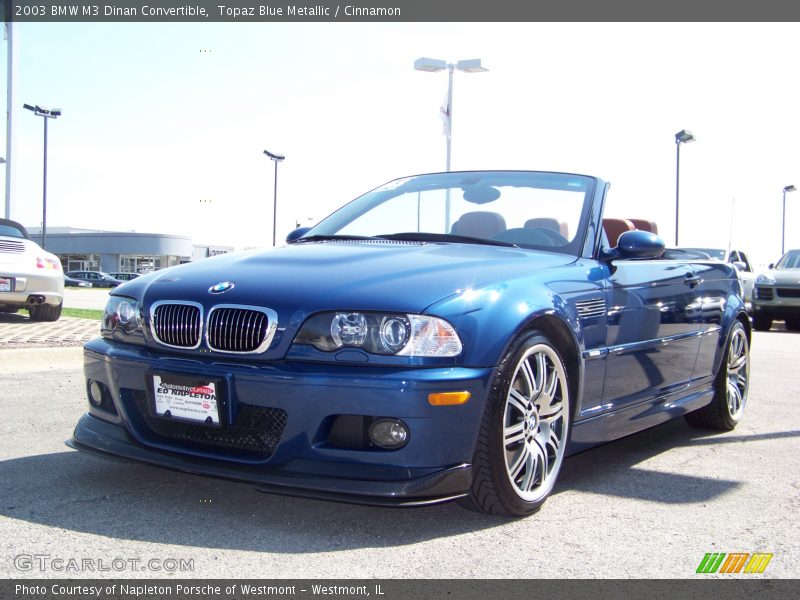 Topaz Blue Metallic / Cinnamon 2003 BMW M3 Dinan Convertible