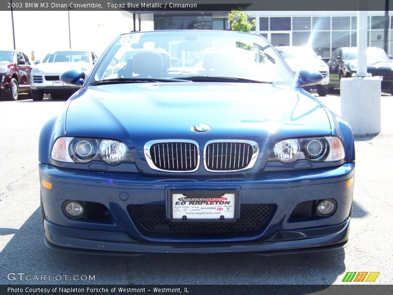 Topaz Blue Metallic / Cinnamon 2003 BMW M3 Dinan Convertible