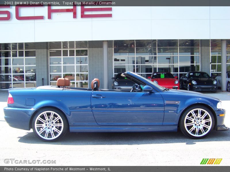 Topaz Blue Metallic / Cinnamon 2003 BMW M3 Dinan Convertible