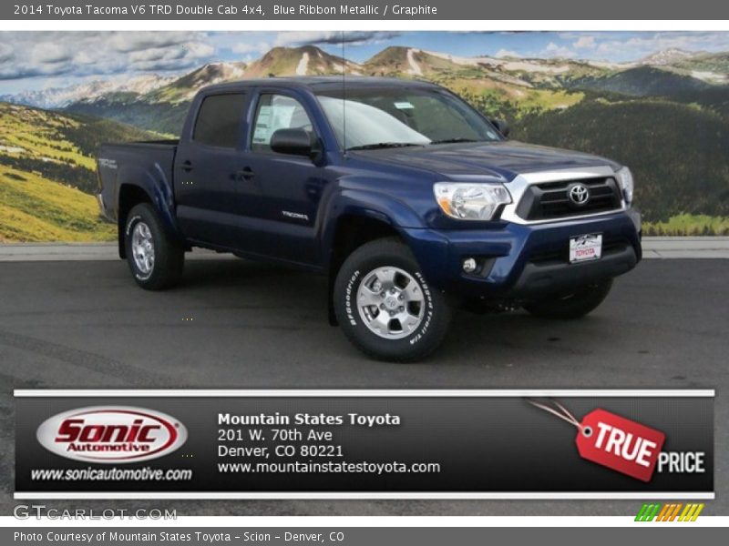 Blue Ribbon Metallic / Graphite 2014 Toyota Tacoma V6 TRD Double Cab 4x4