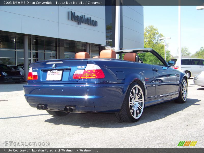 Topaz Blue Metallic / Cinnamon 2003 BMW M3 Dinan Convertible