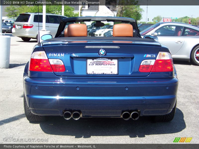 Topaz Blue Metallic / Cinnamon 2003 BMW M3 Dinan Convertible