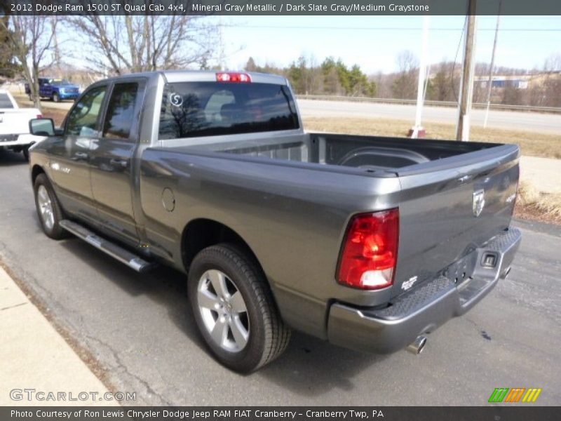 Mineral Gray Metallic / Dark Slate Gray/Medium Graystone 2012 Dodge Ram 1500 ST Quad Cab 4x4