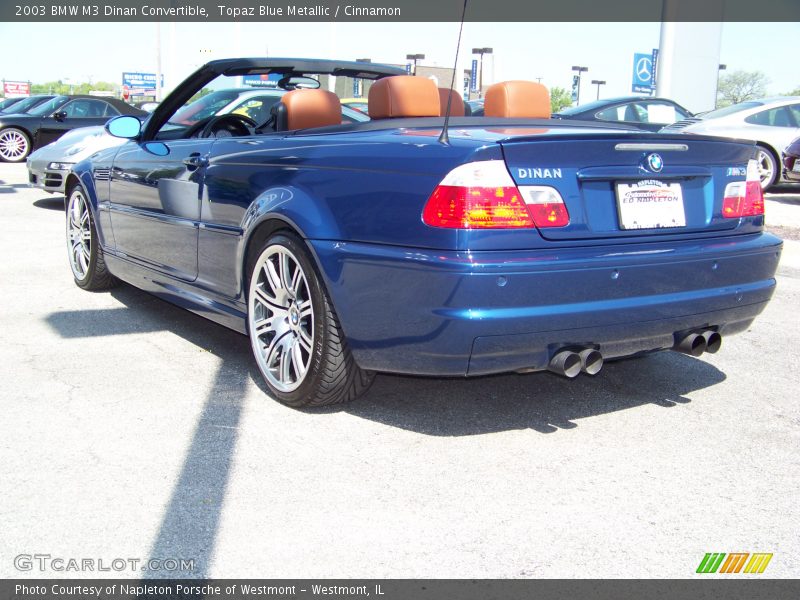Topaz Blue Metallic / Cinnamon 2003 BMW M3 Dinan Convertible