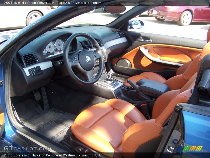 Topaz Blue Metallic / Cinnamon 2003 BMW M3 Dinan Convertible