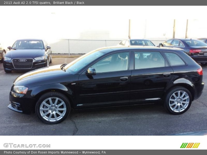 Brilliant Black / Black 2013 Audi A3 2.0 TFSI quattro