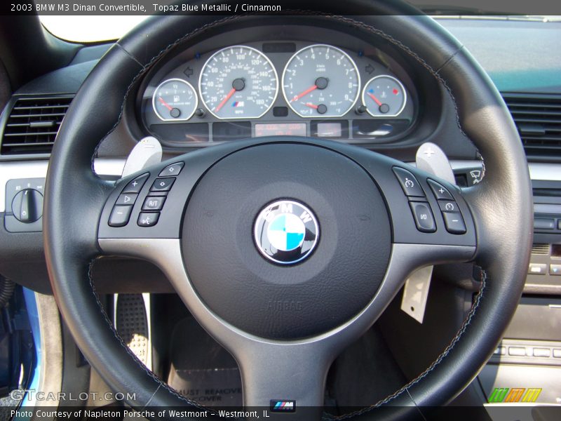 Topaz Blue Metallic / Cinnamon 2003 BMW M3 Dinan Convertible