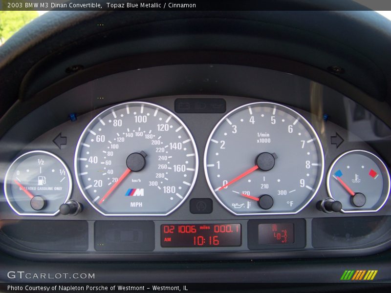 Topaz Blue Metallic / Cinnamon 2003 BMW M3 Dinan Convertible