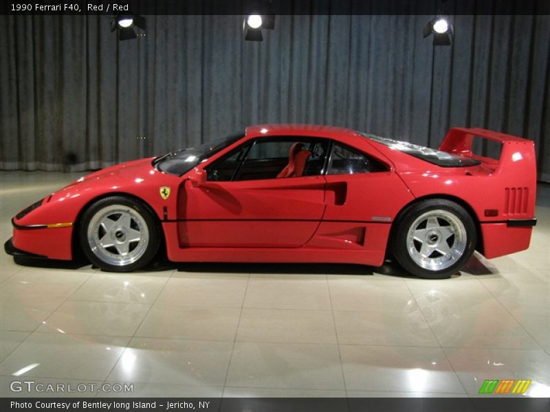 1990 Ferrari F40, Red / Red Interior, Profile - 1990 Ferrari F40 
