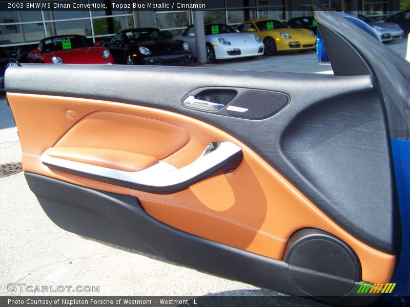 Topaz Blue Metallic / Cinnamon 2003 BMW M3 Dinan Convertible