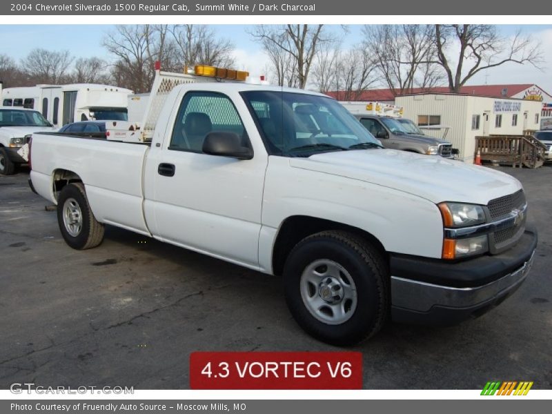Summit White / Dark Charcoal 2004 Chevrolet Silverado 1500 Regular Cab