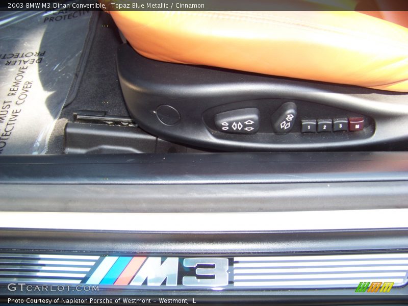Topaz Blue Metallic / Cinnamon 2003 BMW M3 Dinan Convertible