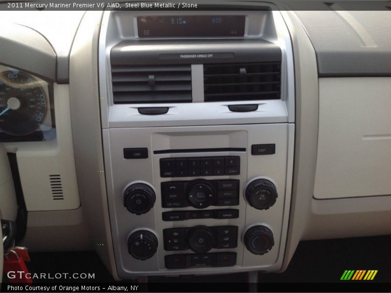 Steel Blue Metallic / Stone 2011 Mercury Mariner Premier V6 AWD