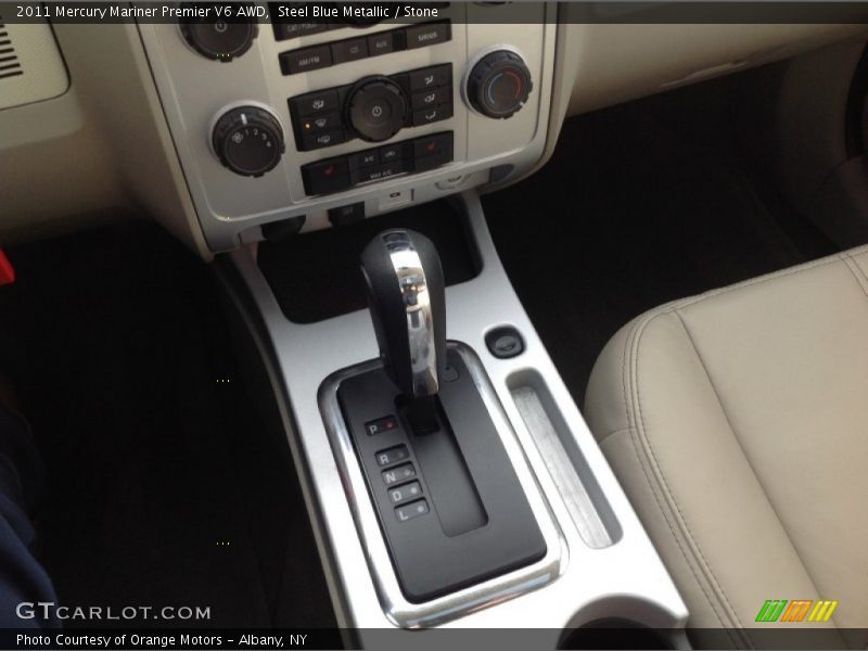 Steel Blue Metallic / Stone 2011 Mercury Mariner Premier V6 AWD