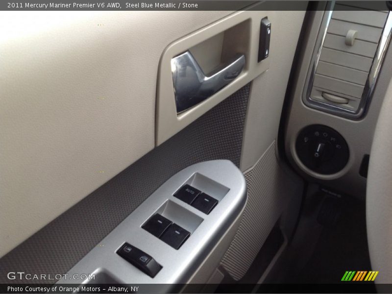 Steel Blue Metallic / Stone 2011 Mercury Mariner Premier V6 AWD