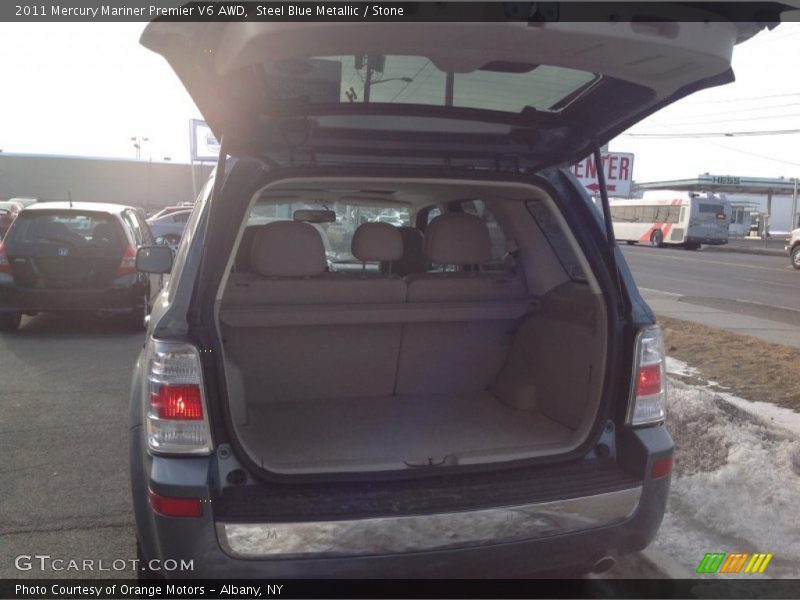 Steel Blue Metallic / Stone 2011 Mercury Mariner Premier V6 AWD