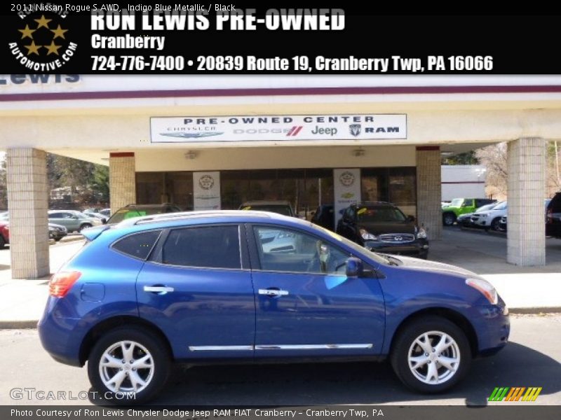 Indigo Blue Metallic / Black 2011 Nissan Rogue S AWD