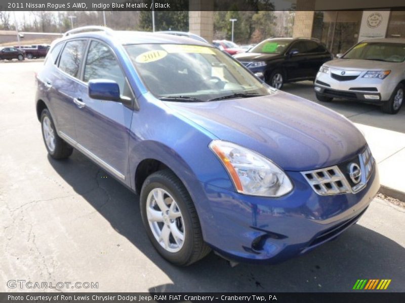 Indigo Blue Metallic / Black 2011 Nissan Rogue S AWD