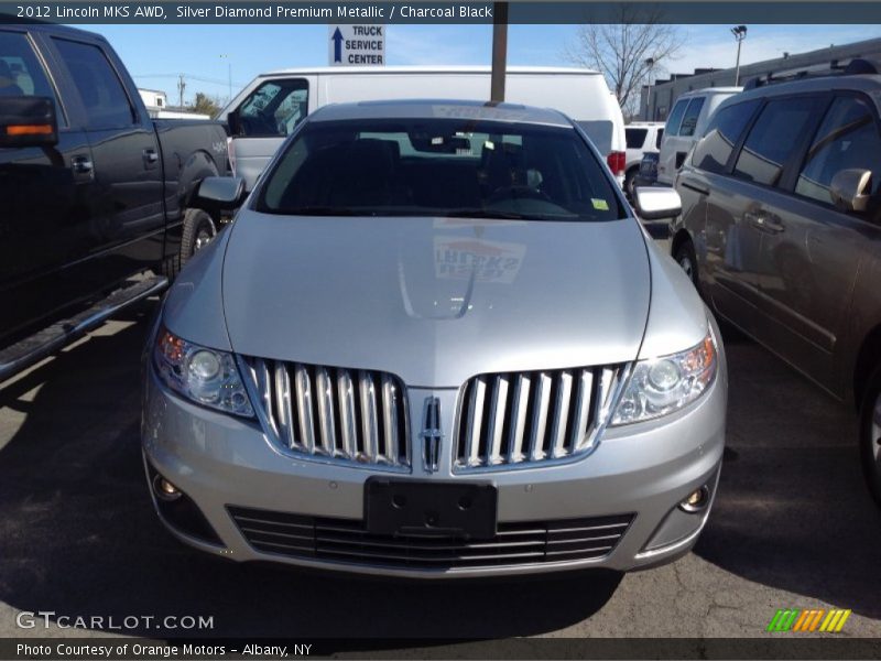 Silver Diamond Premium Metallic / Charcoal Black 2012 Lincoln MKS AWD