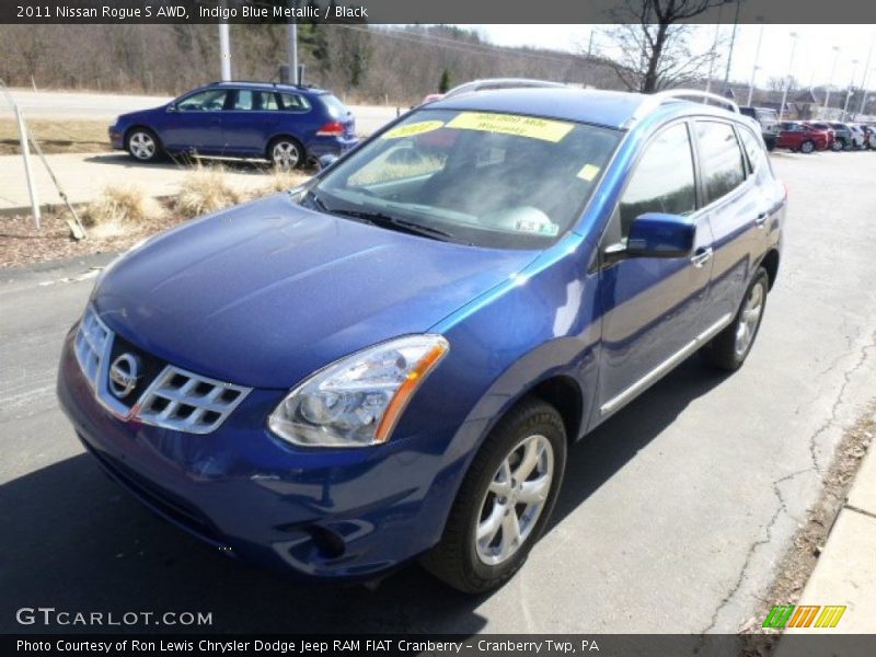 Indigo Blue Metallic / Black 2011 Nissan Rogue S AWD