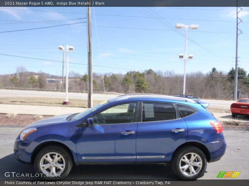 Indigo Blue Metallic / Black 2011 Nissan Rogue S AWD