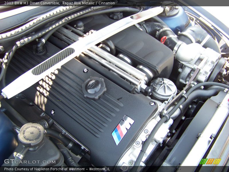 Topaz Blue Metallic / Cinnamon 2003 BMW M3 Dinan Convertible