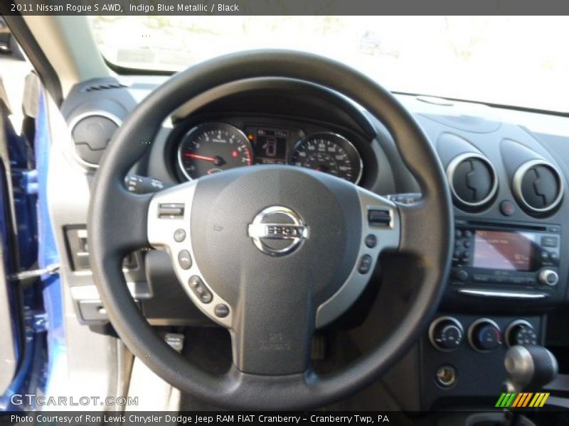 Indigo Blue Metallic / Black 2011 Nissan Rogue S AWD