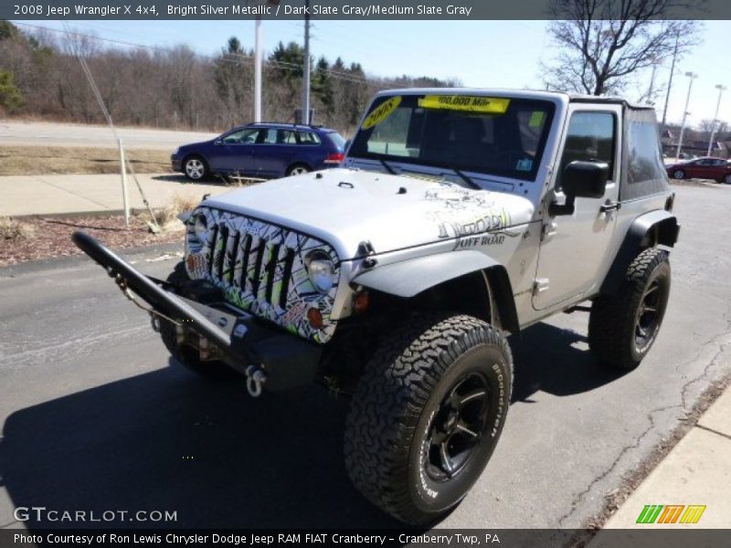 Bright Silver Metallic / Dark Slate Gray/Medium Slate Gray 2008 Jeep Wrangler X 4x4