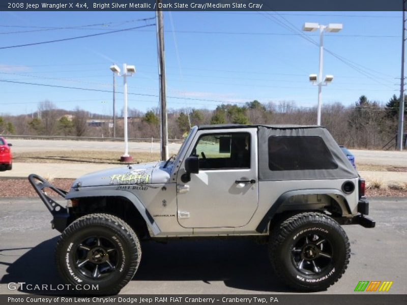 Bright Silver Metallic / Dark Slate Gray/Medium Slate Gray 2008 Jeep Wrangler X 4x4